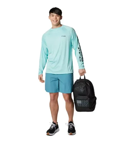 Men's Terminal Tackle Long-Sleeve T-Shirt - Gulf Stream/Black Logo - COLUMBIA (1)