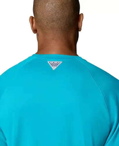 Men's Terminal Tackle Long-Sleeve T-Shirt - Ocean Teal/White Logo - 4