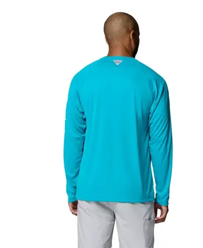 Men's Terminal Tackle Long-Sleeve T-Shirt - Ocean Teal/White Logo - 5