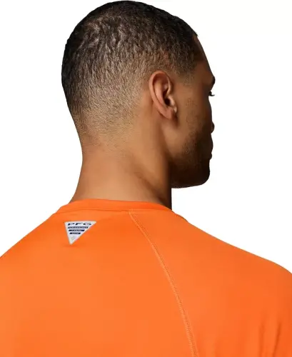 Men's Terminal Tackle Long-Sleeve T-Shirt - Spark Orange, White Logo - 5