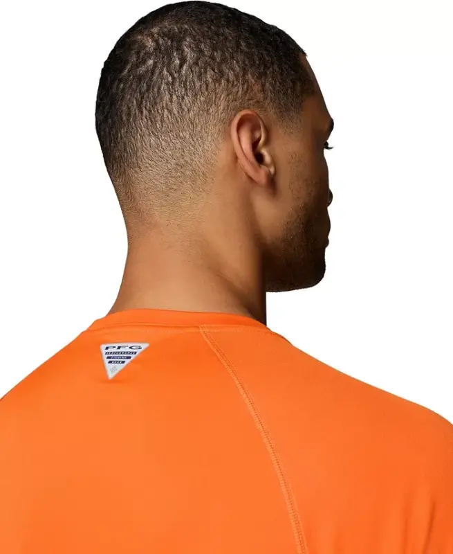 Men's Terminal Tackle Long-Sleeve T-Shirt - Spark Orange, White Logo - 5