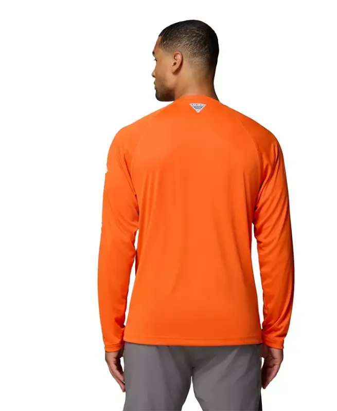 Men's Terminal Tackle Long-Sleeve T-Shirt - Spark Orange, White Logo - 6