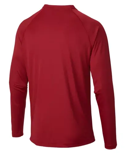 Men's Terminal Tackle UPF 50 Quick Dry Shirt - Beet/White logo - COLUMBIA (1)