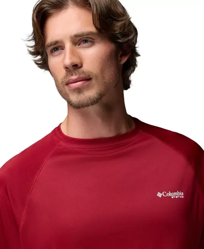 Men's Terminal Tackle Long-Sleeve T-Shirt - Beet/White logo - 7