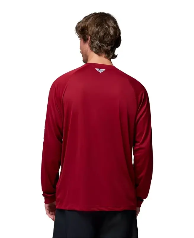Men's Terminal Tackle Long-Sleeve T-Shirt - Beet/White logo - 8