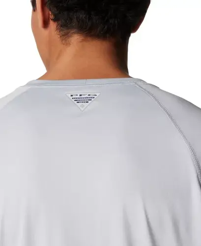 Men's Terminal Tackle Long-Sleeve T-Shirt - Cool Gray/Vivid Blue Logo - 5