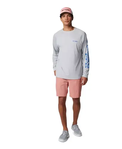 Men's Terminal Tackle Long-Sleeve T-Shirt - Cool Gray/Vivid Blue Logo - 2