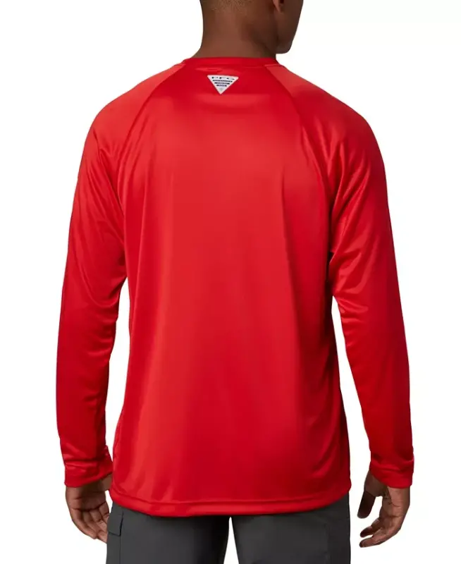 Men's Terminal Tackle UPF 50 Quick Dry Shirt - Red Spark/White Logo - 5