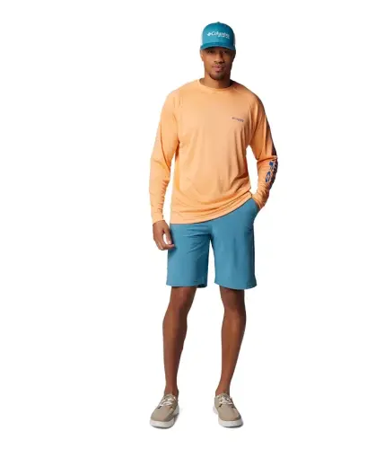 Men's Terminal Tackle UPF 50 Quick Dry Shirt - Red Spark/White Logo - 8