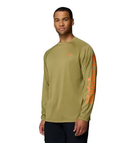 Men's Terminal Tackle Long-Sleeve T-Shirt - Vivid Blue/Cool Gray Logo - 2