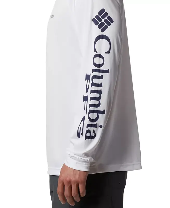 Men's Terminal Tackle Long-Sleeve T-Shirt - White/Nightshade Logo - 3
