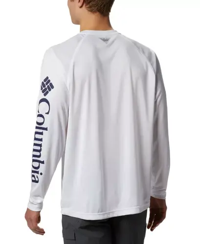 Men's Terminal Tackle Long-Sleeve T-Shirt - White/Nightshade Logo - 5