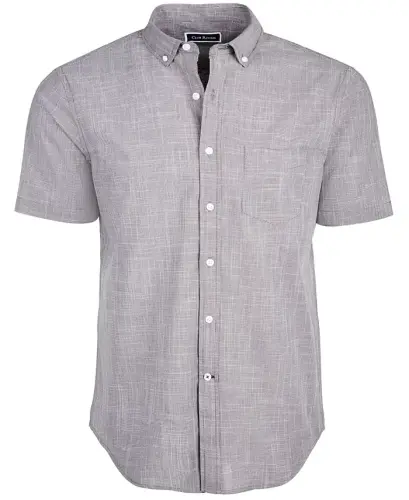Men's Texture Check Stretch Cotton Shirt, Created for Modazone - 5