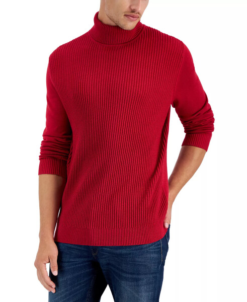 Men's Textured Cotton Turtleneck Sweater, Created for Modazone - CLUB ROOM