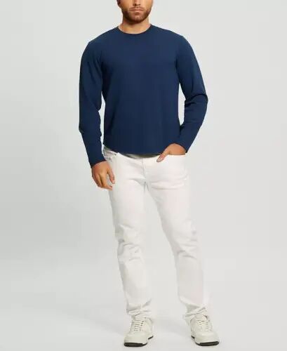 Men's Textured Long-Sleeve T-Shirt - Silk Blue - GUESS (1)