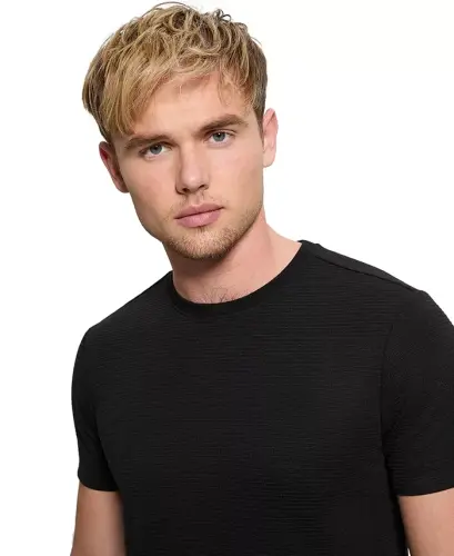 Men's Textured Stripe T-Shirt - PURE WHITE 1 - 10