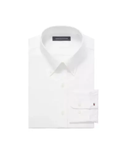 Men's TH Flex Regular Fit Wrinkle Resistant Stretch Twill Dress Shirt - 3