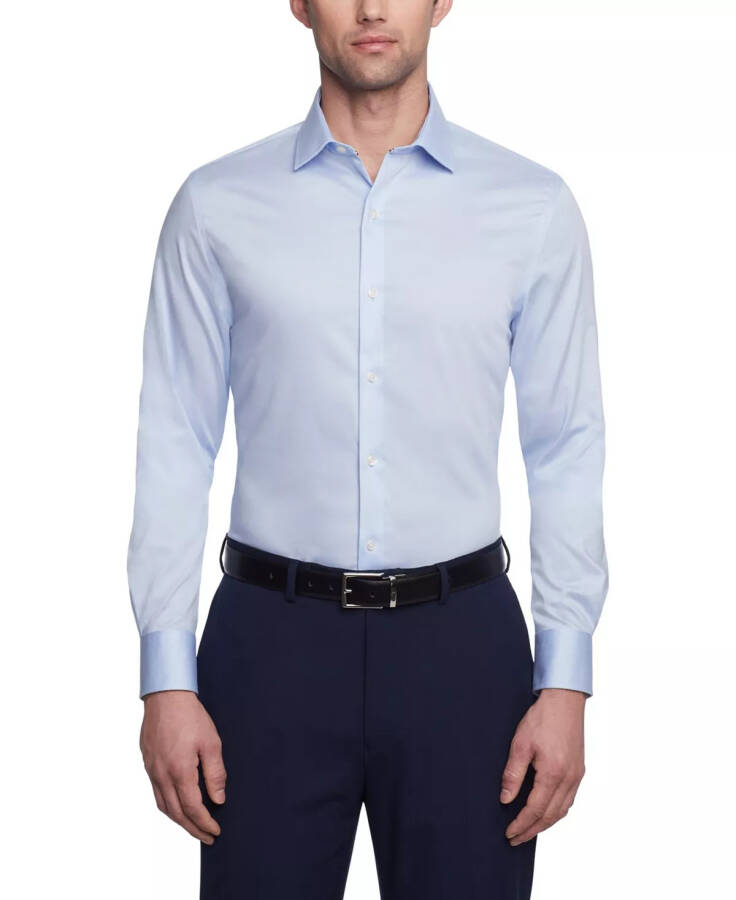 Men's TH Flex Slim Fit Wrinkle Free Stretch Twill Dress Shirt TH Light Blue - 1