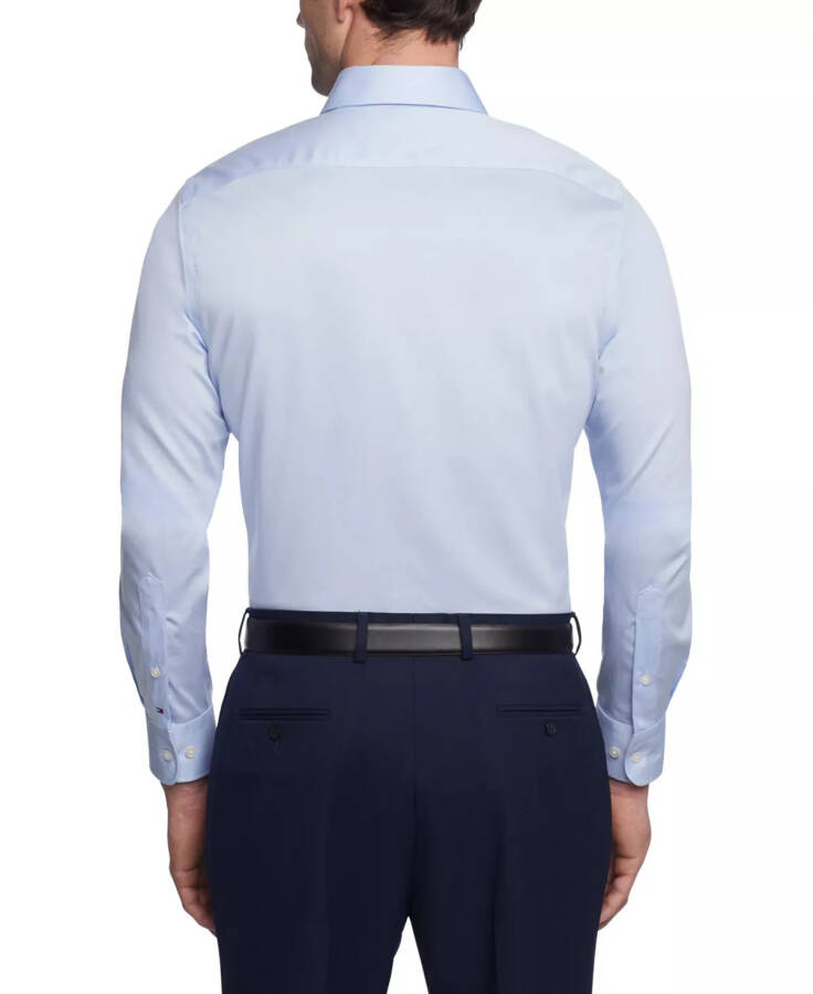 Men's TH Flex Slim Fit Wrinkle Free Stretch Twill Dress Shirt TH Light Blue - 2