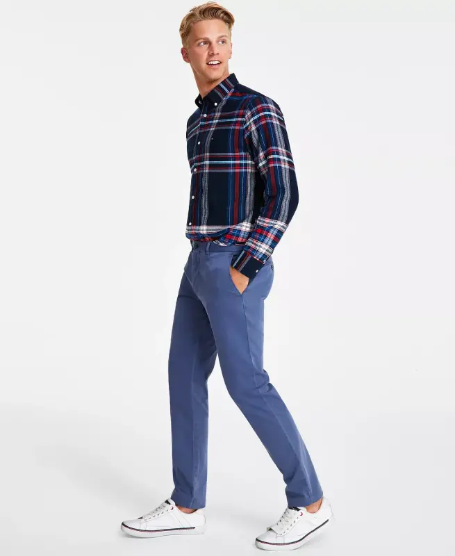 Men's TH Flex Stretch Regular-Fit Chino Pant-Bayhead Blue - 4