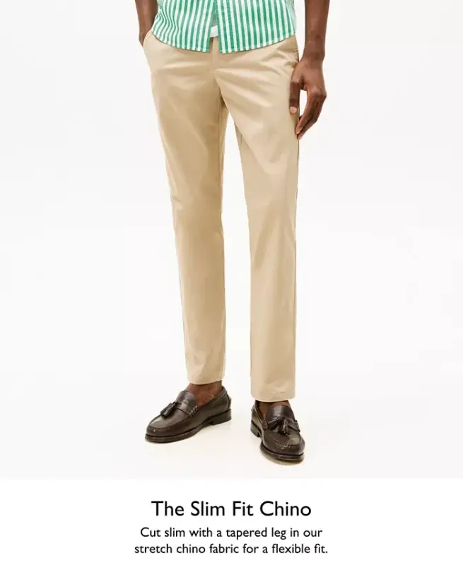 Men's TH Flex Stretch Slim-Fit Chino Pants - Black - 2