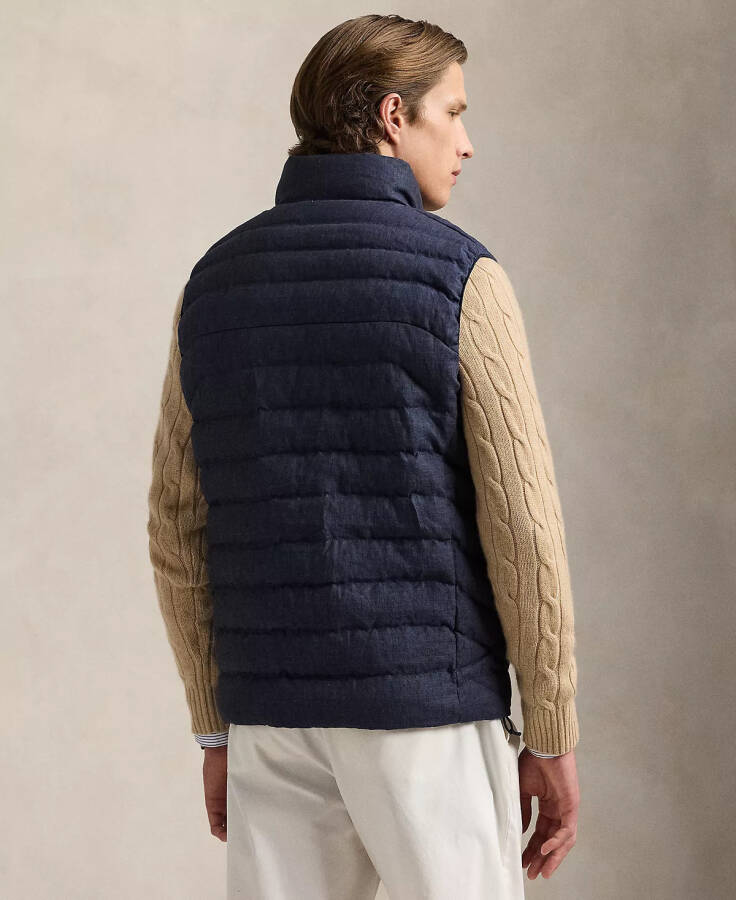 Men's The Colden Linen Vest Collection Navy - 2