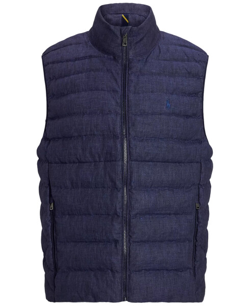 Men's The Colden Linen Vest Collection Navy - 5