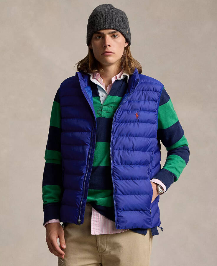 Men's The Colden Packable Vest Blue - 1