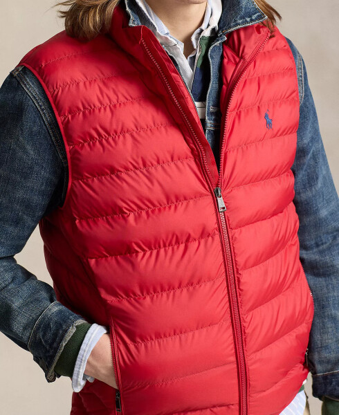 Men's The Colden Packable Vest Red - 3