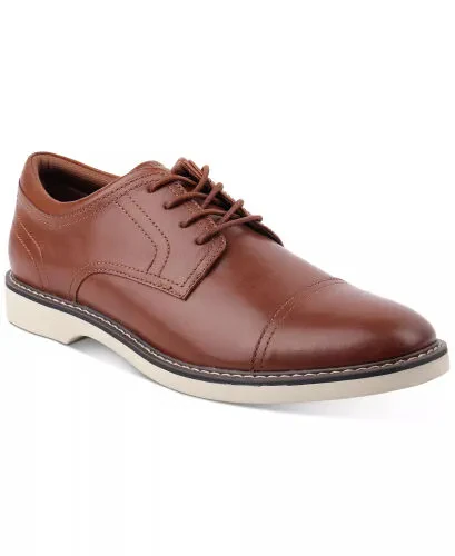Men's Theo Cap Toe Oxford Dress Shoe, Created for Modazone-Brown - ALFANI