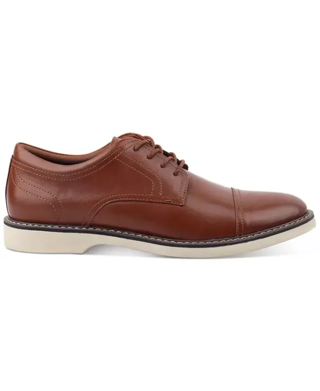Men's Theo Cap Toe Oxford Dress Shoe, Created for Modazone-Brown - 2