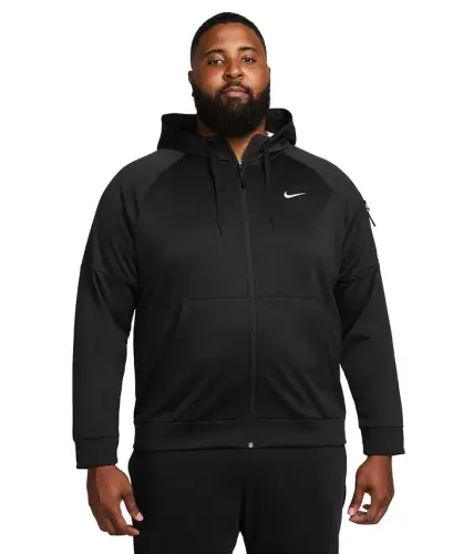 Men's Therma-FIT Full-Zip Logo Hoodie - Black - NIKE (1)