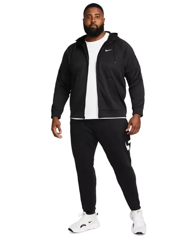 Men's Therma-FIT Full-Zip Logo Hoodie - Black - 3