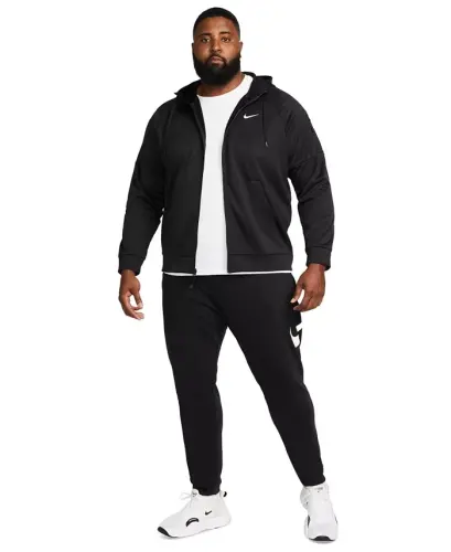 Men's Therma-FIT Full-Zip Logo Hoodie - Black - 3