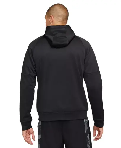 Men's Therma-FIT Full-Zip Logo Hoodie - Black - 4