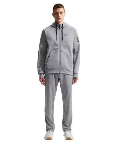 Men's Therma-FIT Full-Zip Logo Hoodie - Dark Gray Heather - 1