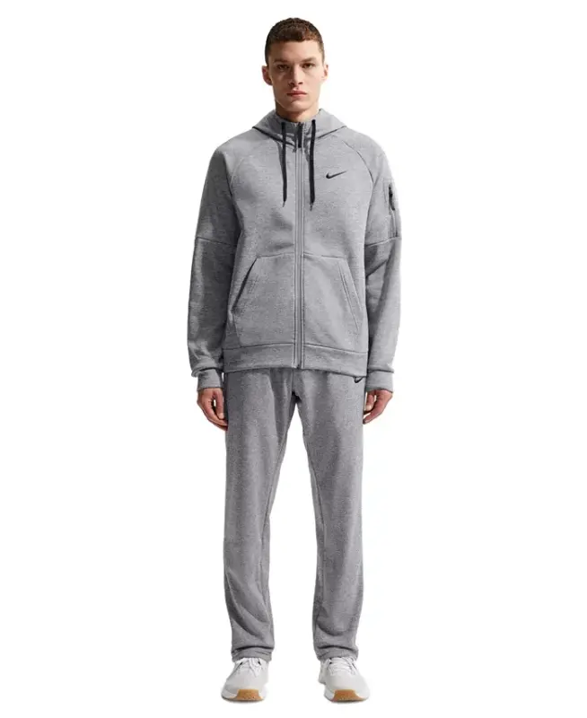 Men's Therma-FIT Full-Zip Logo Hoodie - Dark Gray Heather - NIKE