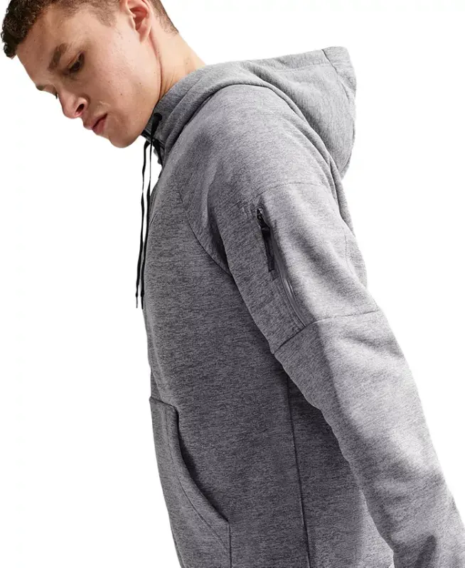 Men's Therma-FIT Full-Zip Logo Hoodie - Dark Gray Heather - 4