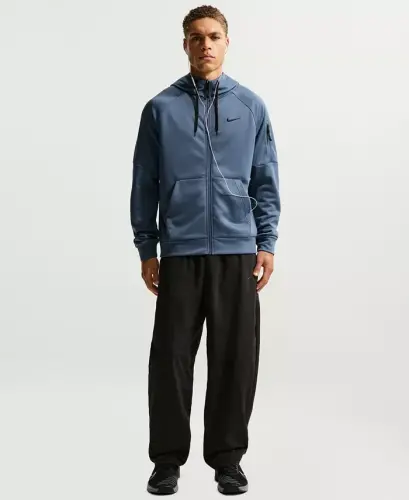 Men's Therma-FIT Full-Zip Logo Hoodie - Gray Heather - NIKE (1)