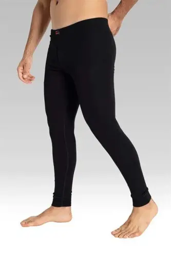 Men's Thermal Leggings with Black Brushed Lining for Warmth in Winter - 3