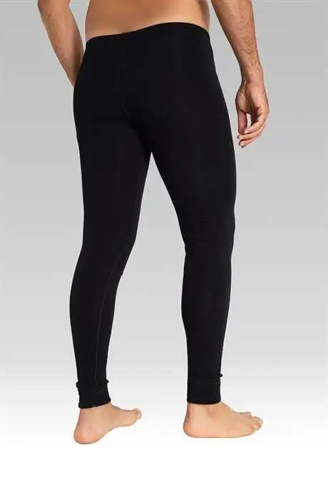 Men's Thermal Leggings with Black Brushed Lining for Warmth in Winter - 5