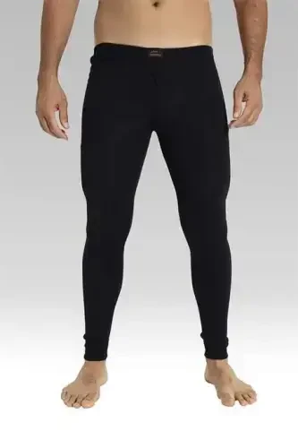 Men's Thermal Leggings with Black Brushed Lining for Warmth in Winter - 6