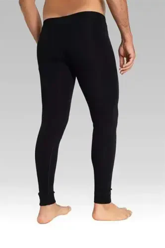 Men's Thermal Leggings with Black Brushed Lining for Warmth in Winter - 8