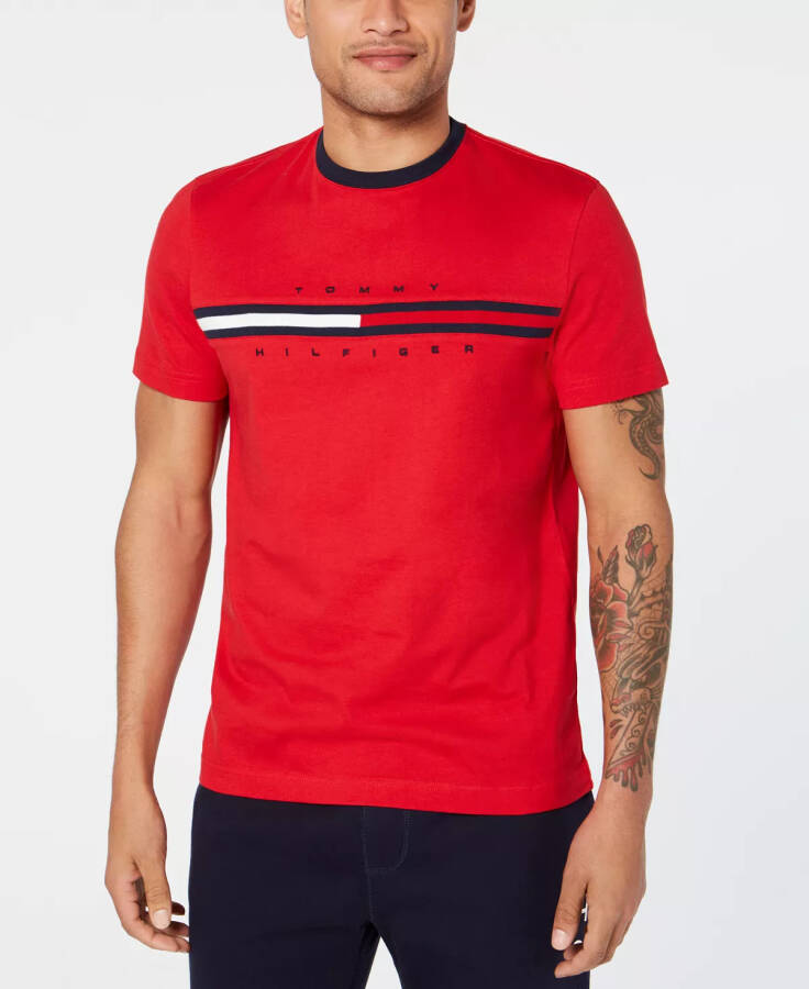 Men's Tino Logo Short Sleeve T-Shirt Apple Red - 1