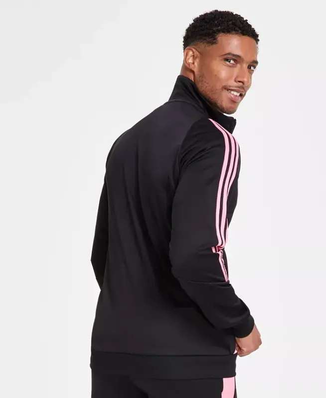 Men's Tiro 24 Slim-Fit Performance 3-Stripes Track Jacket-Black/pink - 2