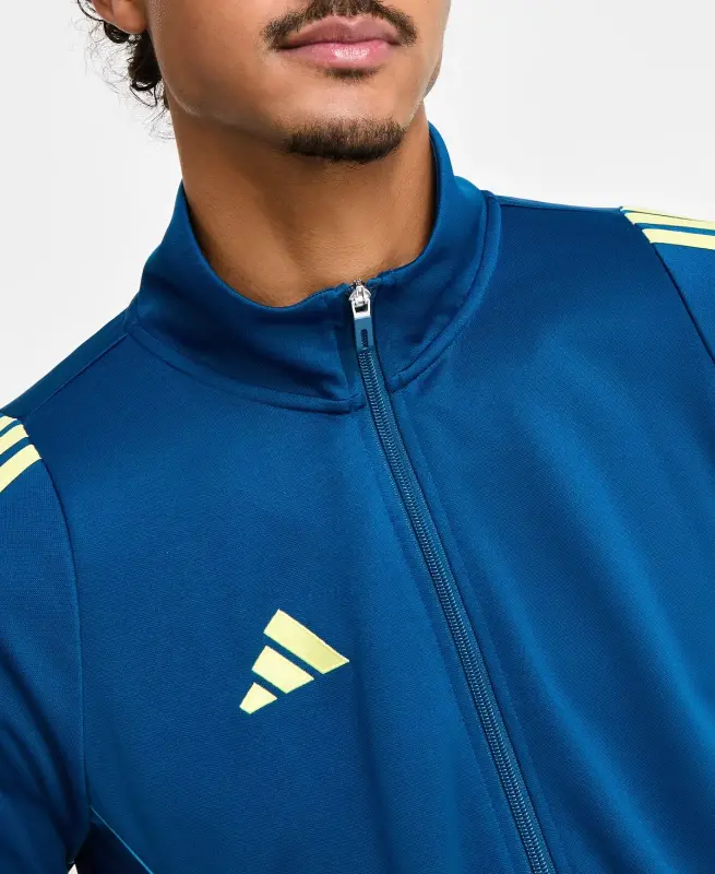 Men's Tiro 24 Slim-Fit Performance 3-Stripes Track Jacket-Leg Marine/citrine - 4