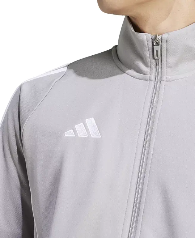 Men's Tiro 24 Slim-Fit Performance 3-Stripes Track Jacket-Mid Grey / Wht - 3