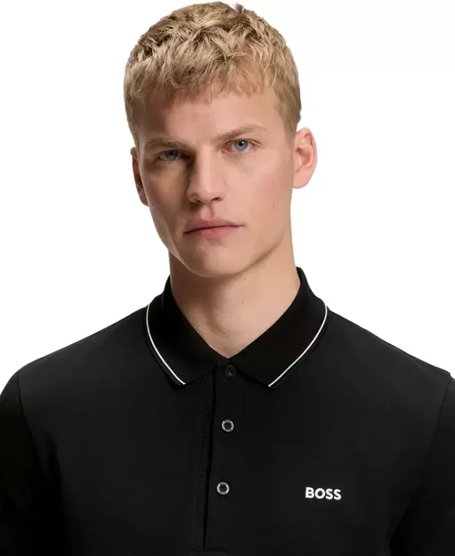Men's Tonal Logo Slim-Fit Polo Shirt - 5