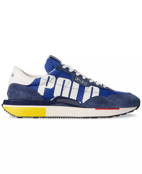 Men's Train 89 Logo Lace-Up Sneakers Classic Azur/Newport Navy/White - 5