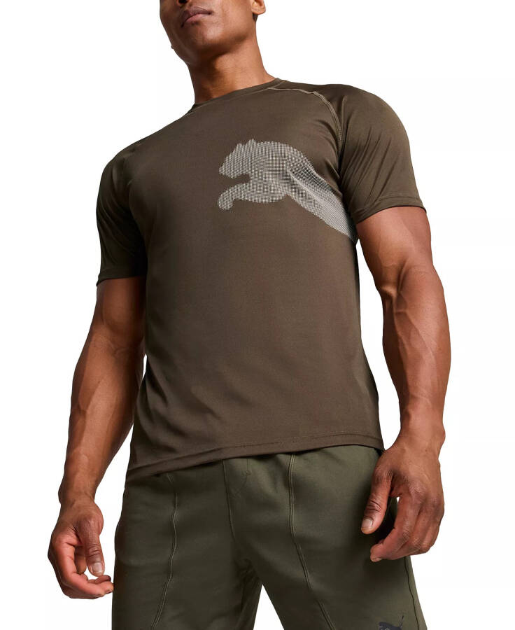 Men's Train All Day Big Cat T-Shirt Dark Olive - 1